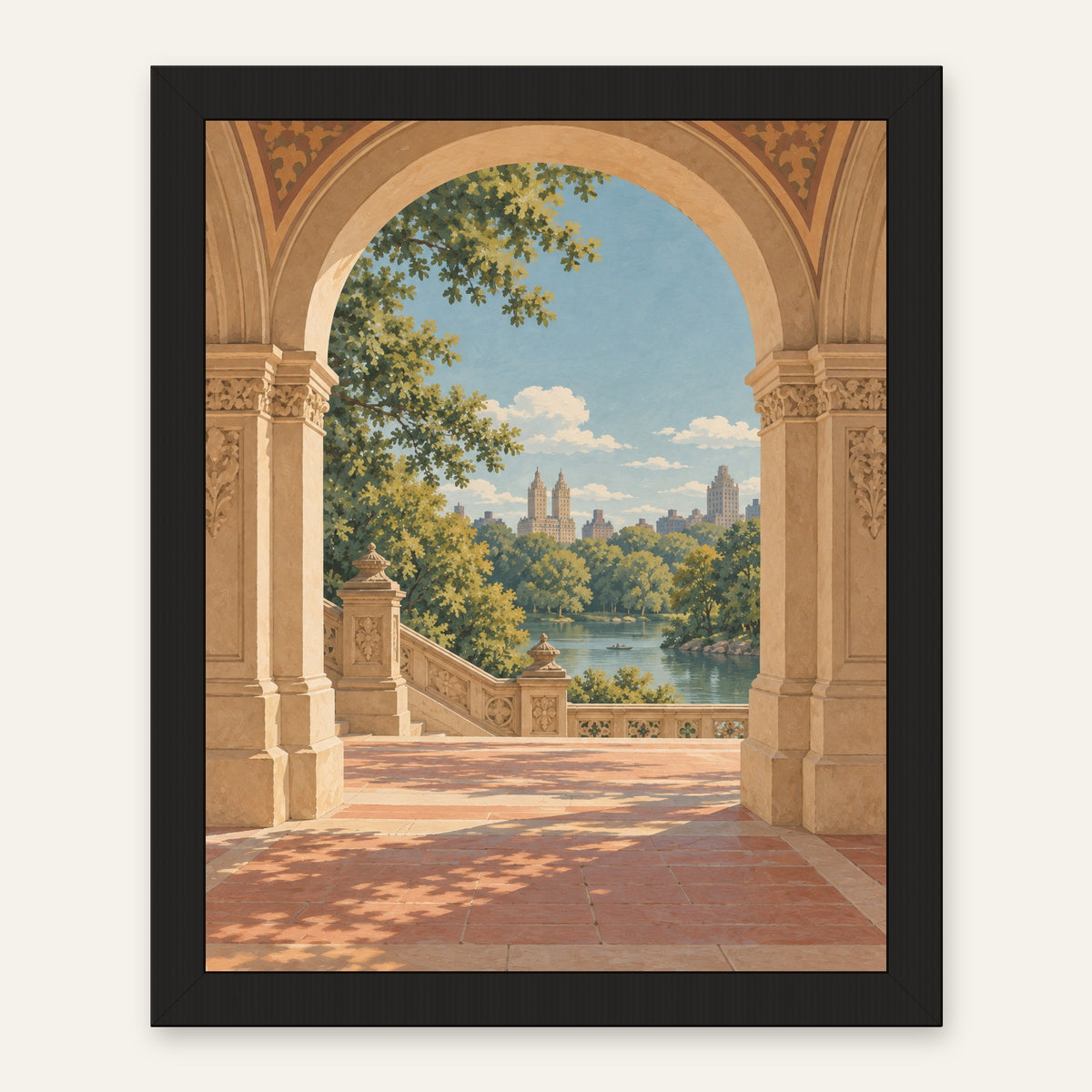 Central Park Passage — black frame, digital preview