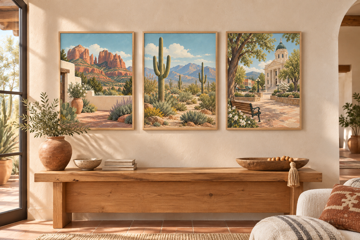 Arizona set of three room mockup