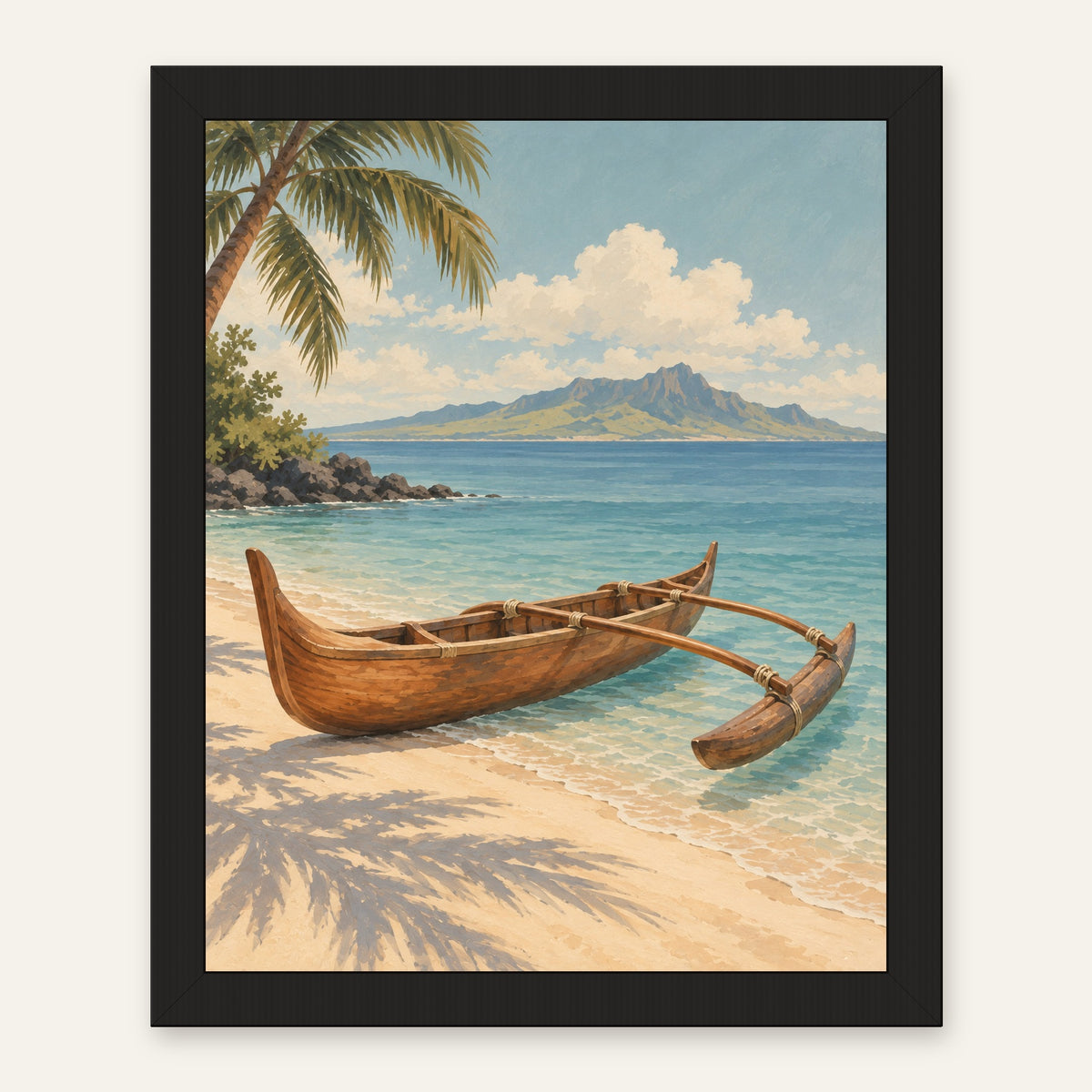 Outrigger Rest — black frame, digital preview