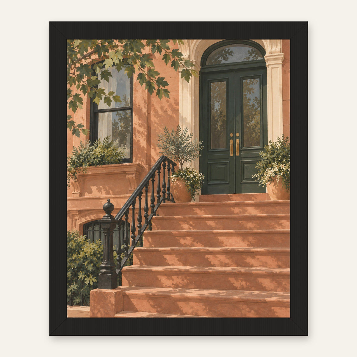 Brooklyn Steps — black frame, digital preview
