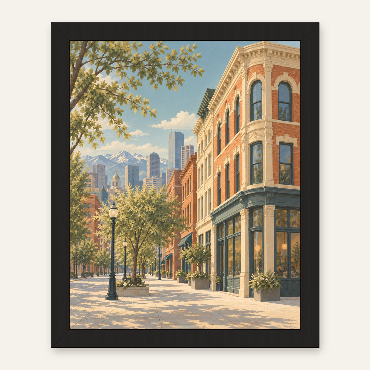 Denver Morning — black frame, digital preview