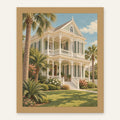 Galveston Veranda — natural oak frame, digital preview