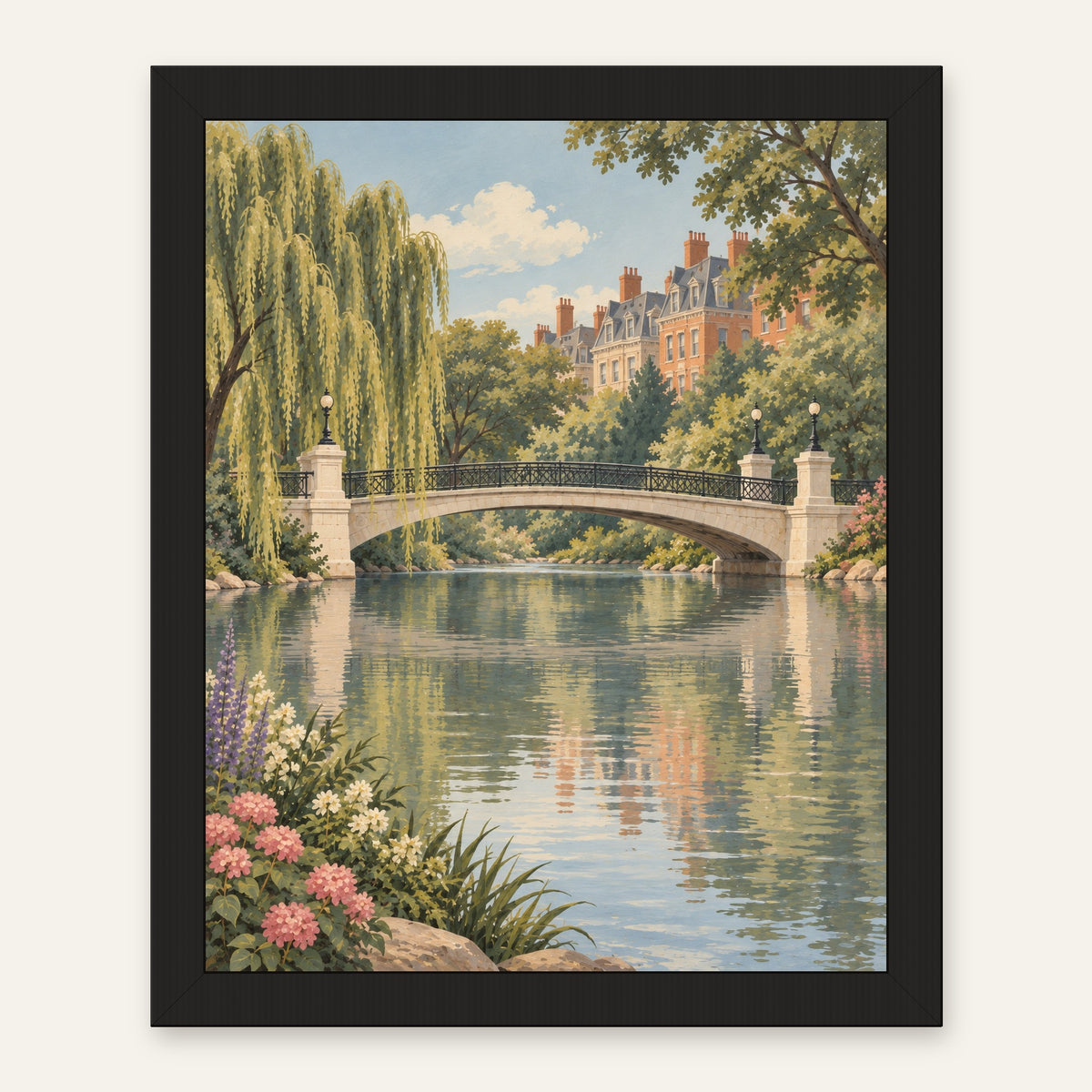 Garden Reflections — black frame, digital preview