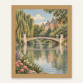 Garden Reflections — natural oak frame, digital preview
