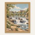 Greenville Morning — natural oak frame, digital preview