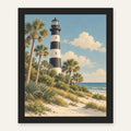 Hunting Island Light — black frame, digital preview