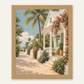 Key West Calm — natural oak frame, digital preview