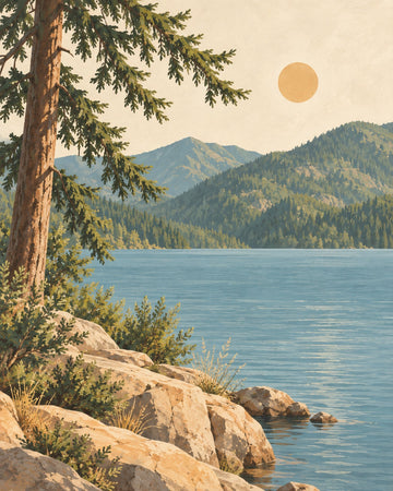 Lake Crescent Calm — Washington wall art