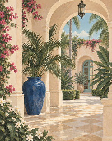 Palm Beach Courtyard — Florida wall art
