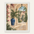 Palm Beach Courtyard — white frame, digital preview