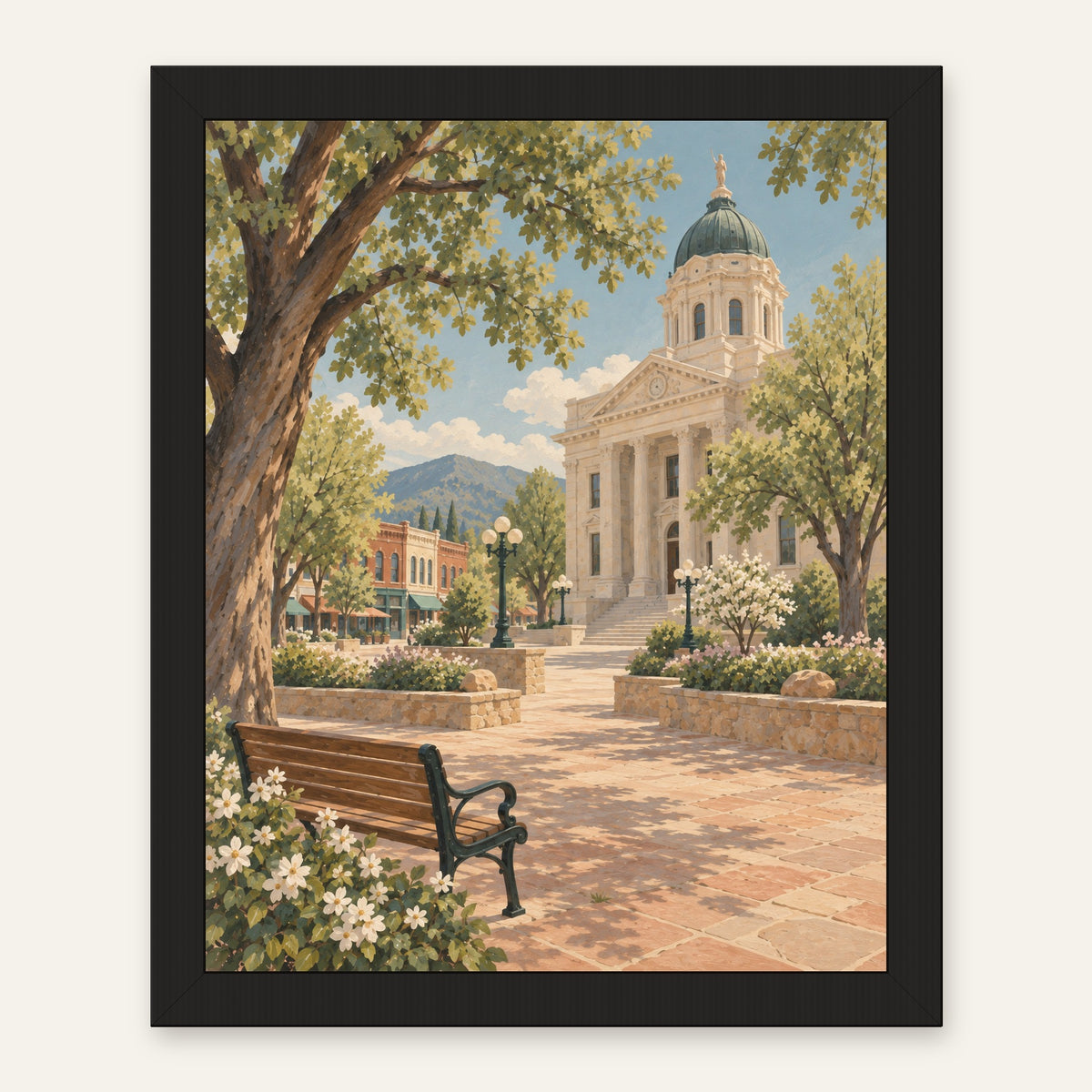 Prescott Quiet — black frame, digital preview