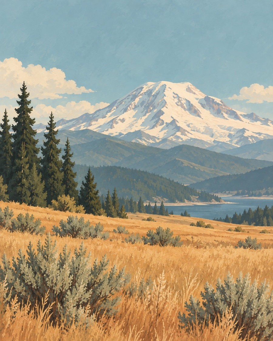 Rainier Still — Washington wall art