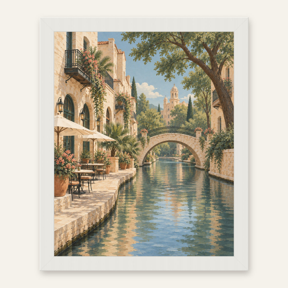 San Antonio Calm — white frame, digital preview