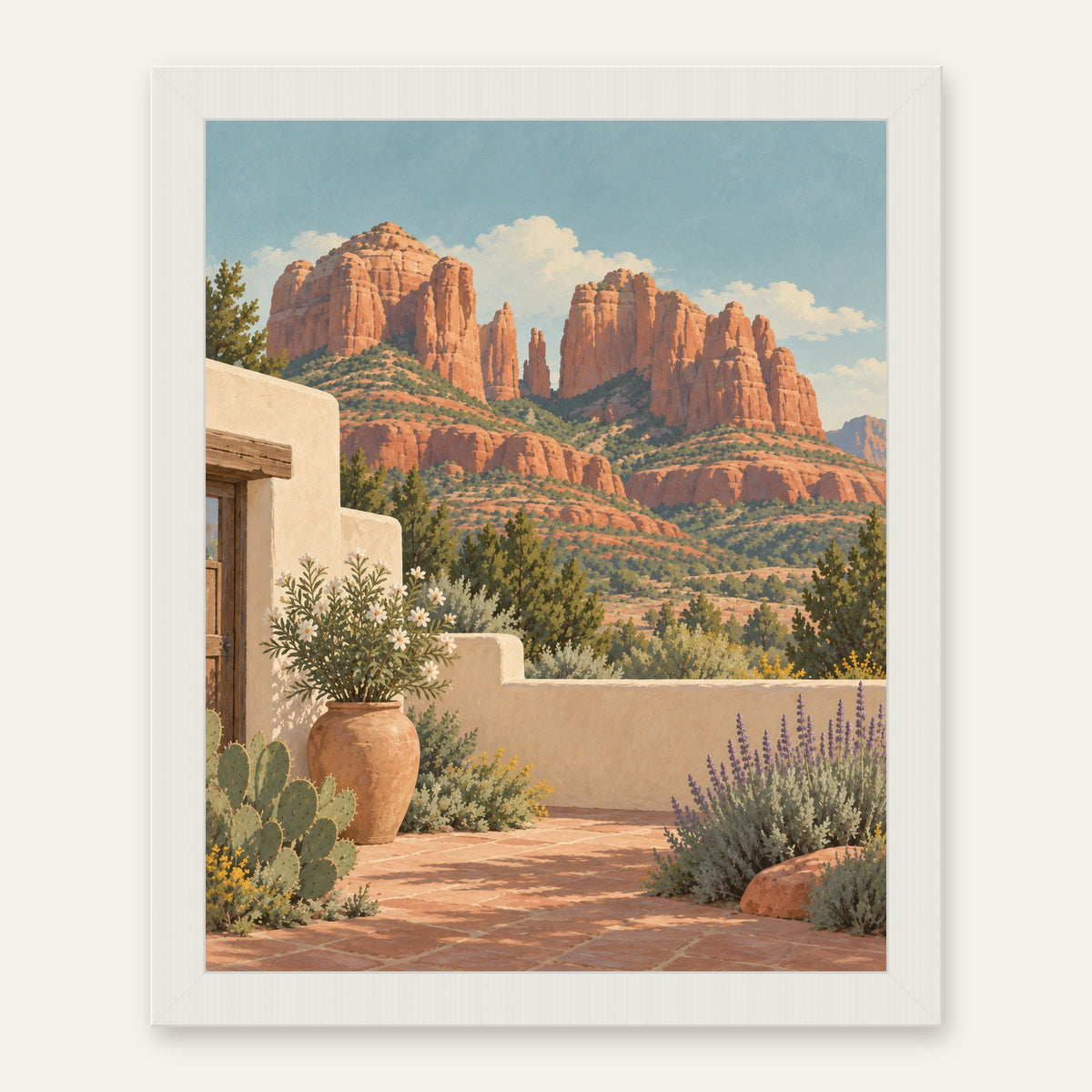 Sedona Light — white frame, digital preview