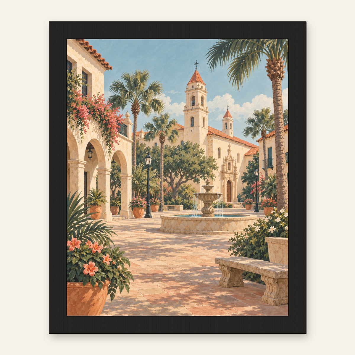 St Augustine Light — black frame, digital preview