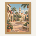 St Augustine Light — natural oak frame, digital preview