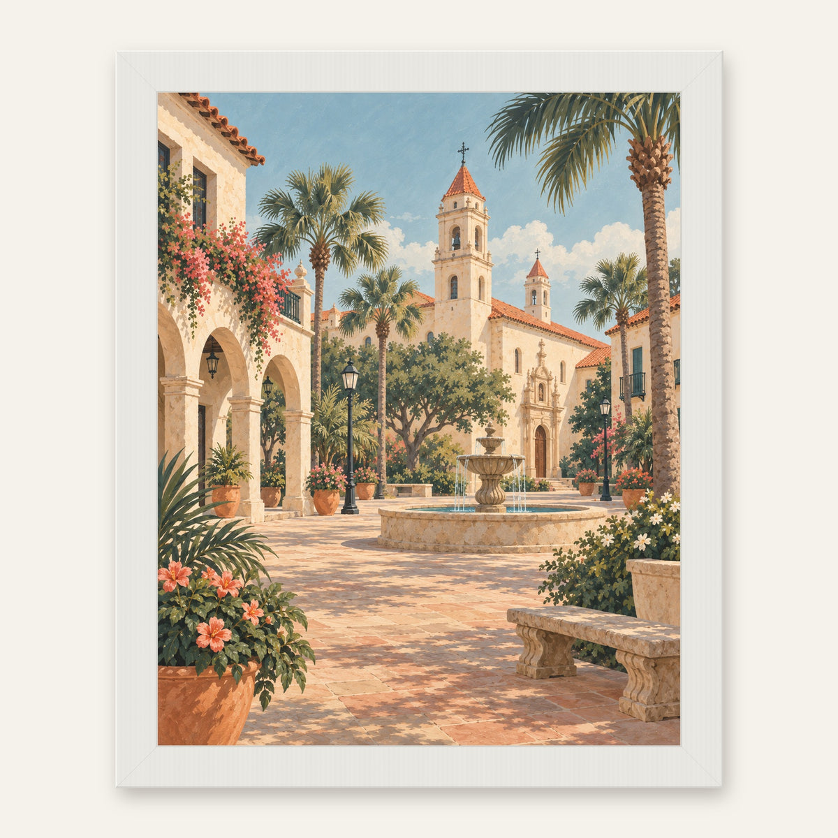 St Augustine Light — white frame, digital preview