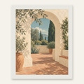 sunlit arch artwork in a white frame — digital preview