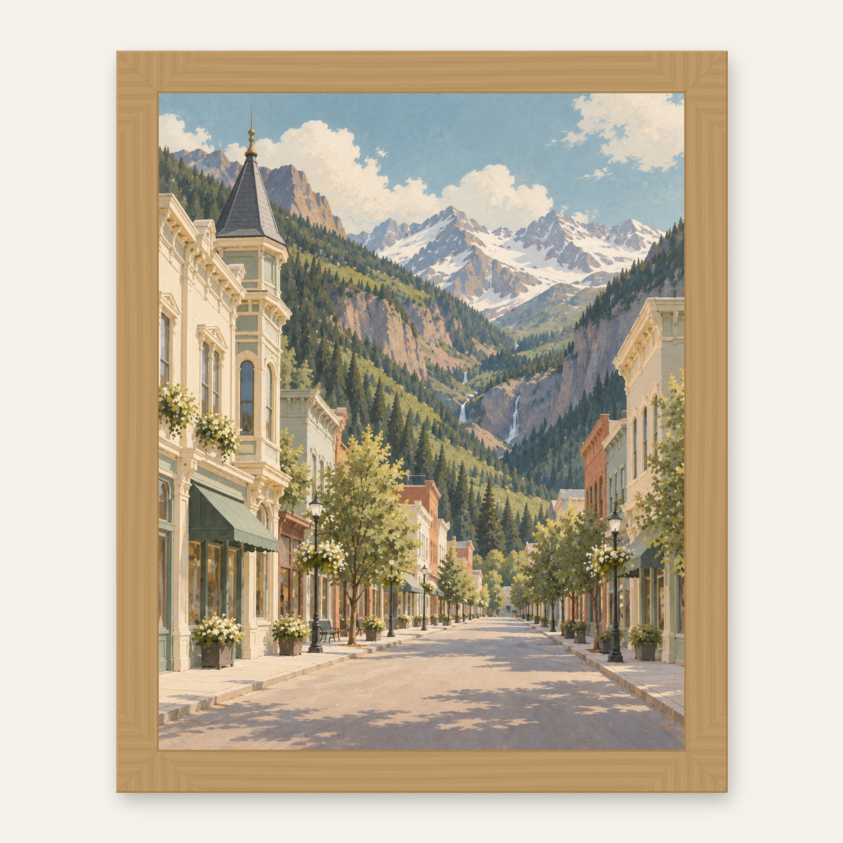 Telluride Light — natural oak frame, digital preview