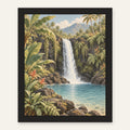 Waterfall Garden — black frame, digital preview